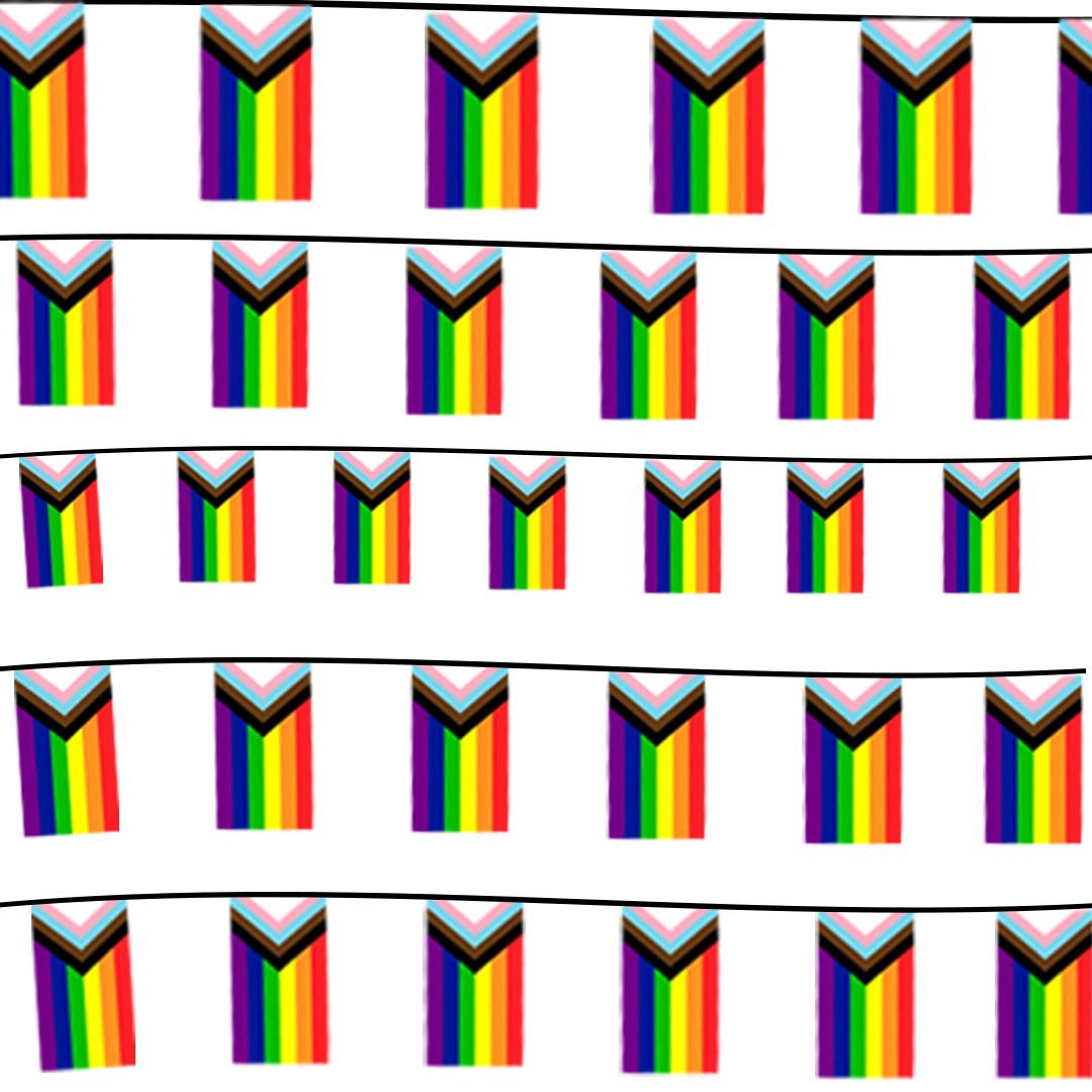 Whaline 38 Flags Gay Pride Banner Rainbow String Bunting Indooroutdoor For Lgbt Festival Party 4061